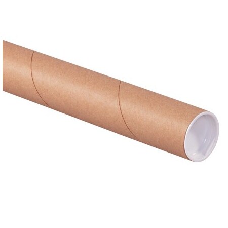 Bsc Preferred 1-1/2 x 30'' Kraft Tubes with Caps, 50PK BUY00014440